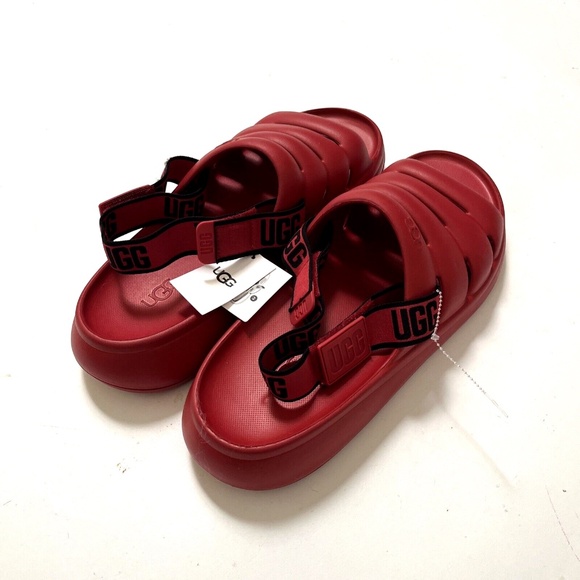 NWOB UGG Sport Yeah Men Slide Size 12 EVA Rubber 1126811 Slingback Samba Red main image 6